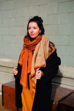 Soil To Studio Pragati Color Blocked Merino Scarf