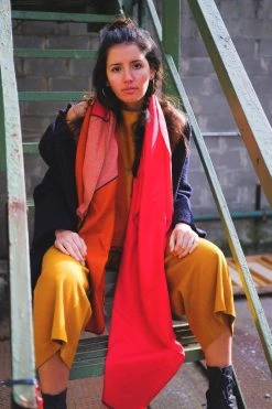Soil To Studio Accessories Vandana Color Blocked Merino Scarf