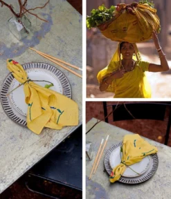 Soil To Studio Zeenat Linen Napkin Set - Dandelion BIPOC Owned 11 Soil To Studio Zeenat Linen Napkin Set - Dandelion BIPOC Owned