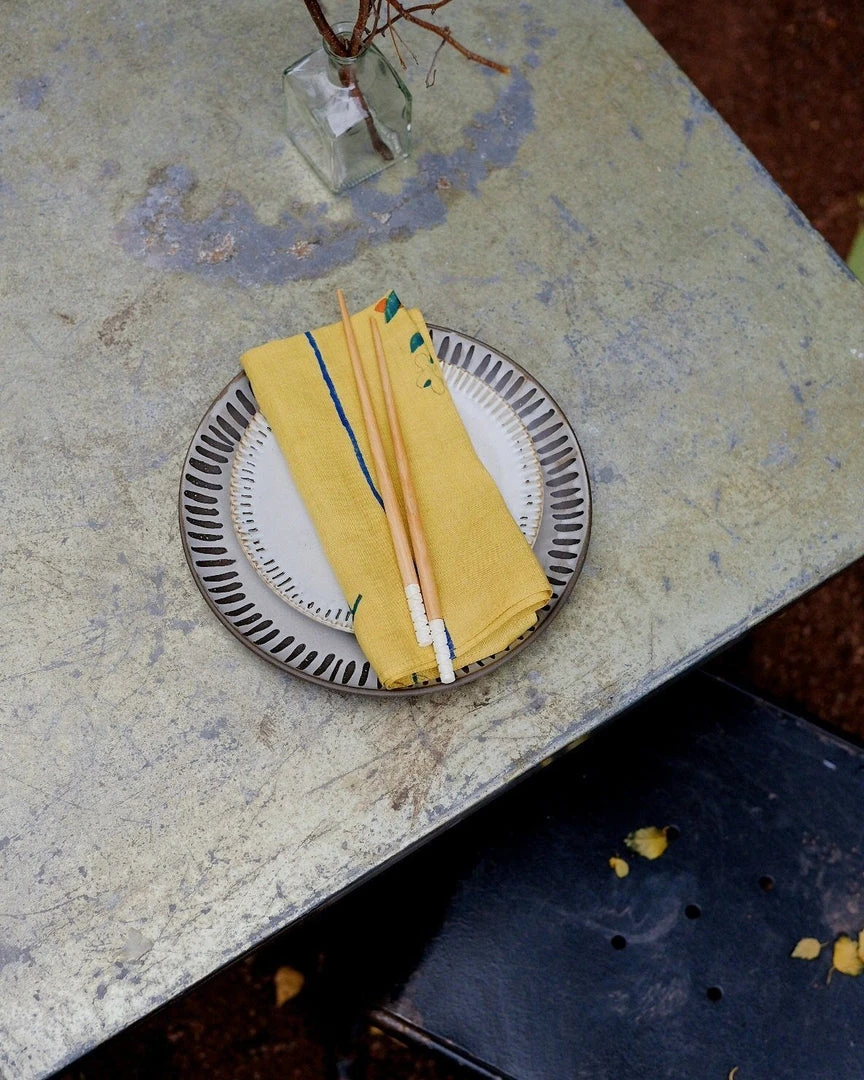 Soil To Studio Zeenat Linen Napkin Set - Dandelion BIPOC Owned 6 Soil To Studio Zeenat Linen Napkin Set - Dandelion BIPOC Owned