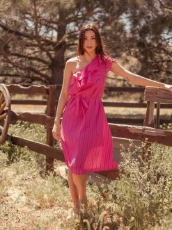 Valani Sokha Banana Midi Dress - Lilac Rose Special Occasion