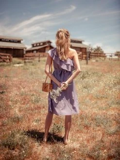 Valani Special Occasion Sokha Banana Midi Dress - Purple Sage