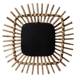 Casa Amarosa Home Goods Square Spike Rattan Mirror 9 Casa Amarosa Home Goods Square Spike Rattan Mirror
