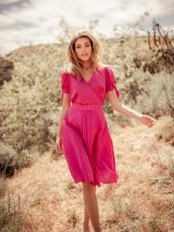 Valani Clothing Srey Banana Midi Skirt - Lilac Rose