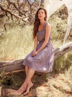 Valani Srey Banana Midi Skirt - Purple Sage Clothing