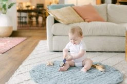 Creative Women New Arrivals Stone Washed Linen Quilted Playmat