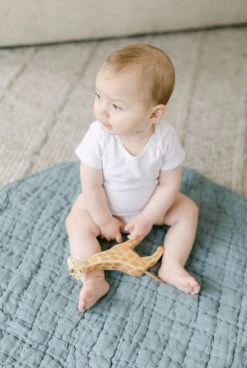 Creative Women New Arrivals Stone Washed Linen Quilted Playmat