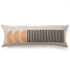 Casa Amarosa Home Goods Stripe And Semicircle Lumbar Pillow Cover