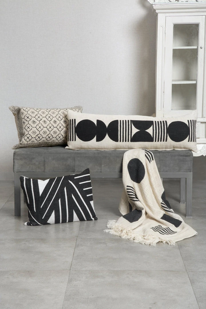 Casa Amarosa Stripe Sky Throw Pillow Cover - Black 5 Casa Amarosa Stripe Sky Throw Pillow Cover - Black