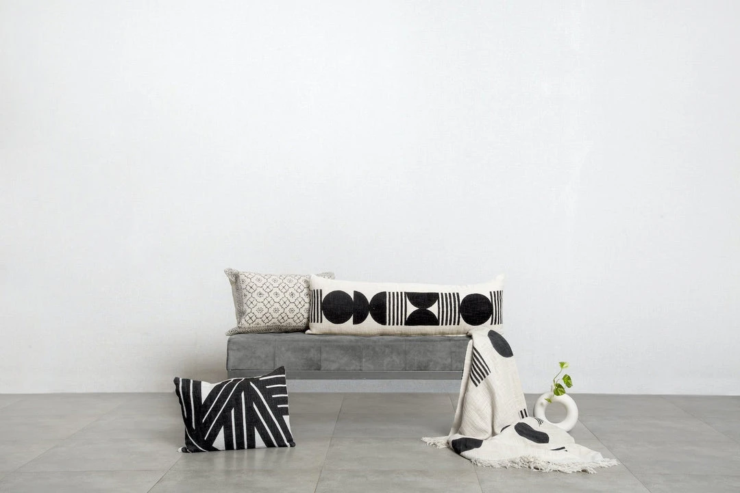 Casa Amarosa Stripe Sky Throw Pillow Cover - Black 7 Casa Amarosa Stripe Sky Throw Pillow Cover - Black