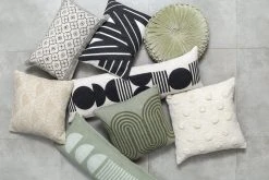 Casa Amarosa Stripe Sky Throw Pillow Cover - Black 9 Casa Amarosa Stripe Sky Throw Pillow Cover - Black