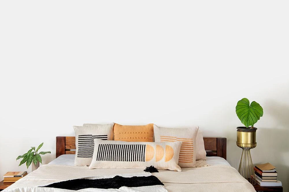 Casa Amarosa Stripe Throw Pillow Cover - Gold Earth 4 Casa Amarosa Stripe Throw Pillow Cover - Gold Earth