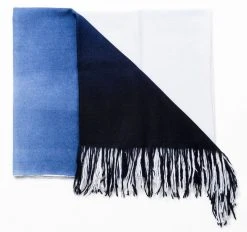 Studio Variously Azure Cashmere Throw Blanket