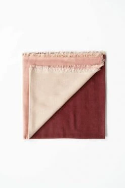 Studio Variously Rosewood Blok Silk And Cashmere Scarf Accessories