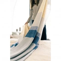 Studio Variously Ceru Merino Wool Throw Blanket