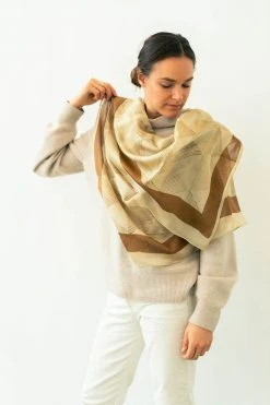 Studio Variously Dune Silk Scarf Accessories