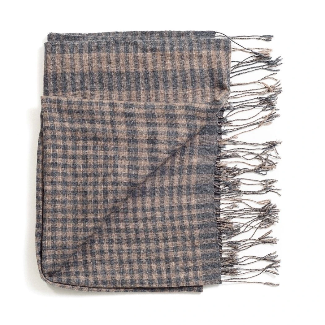 Studio Variously Fawn Checks Merino Scarf 4 Studio Variously Fawn Checks Merino Scarf