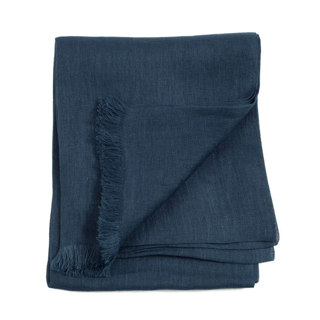 Studio Variously Midnight Blue Linen Scarf Accessories 9 Studio Variously Midnight Blue Linen Scarf Accessories