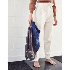 Studio Variously Accessories Oraa Black Silk Scarf