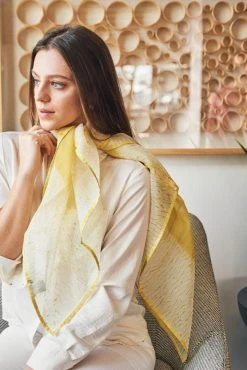 Studio Variously Primrose Turmeric Silk Scarf 20 Studio Variously Primrose Turmeric Silk Scarf