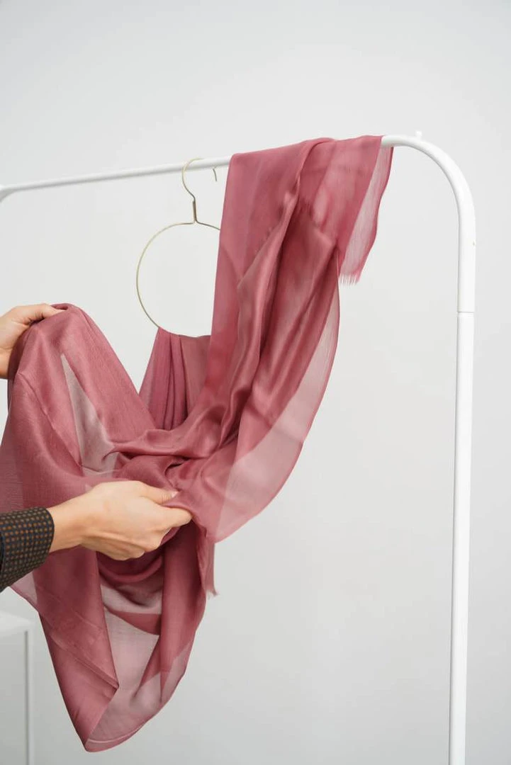 Studio Variously Rosa Silk And Cashmere Scarf Handcrafted 5 Studio Variously Rosa Silk And Cashmere Scarf Handcrafted