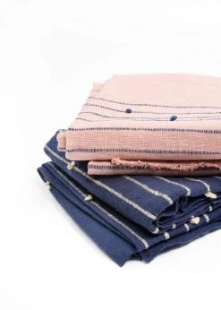 Studio Variously Home Goods Rosewood Indigo Throw Blanket