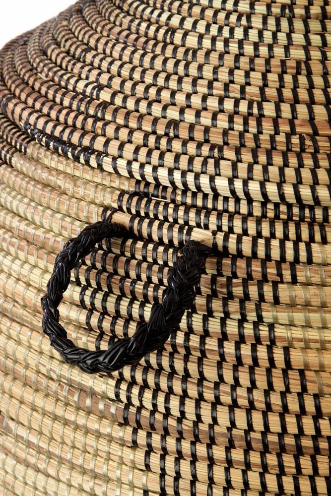 Swahili African Modern Extra Large Black And Gold ZigZag Hamper Home Goods 5 Swahili African Modern Extra Large Black And Gold ZigZag Hamper Home Goods