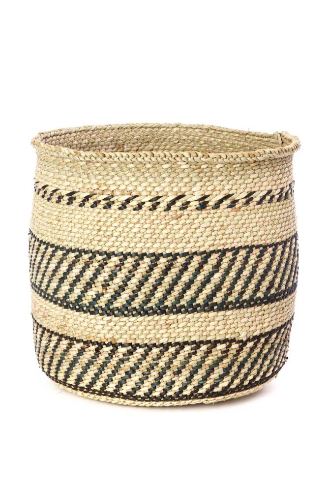 Swahili African Modern Iringa Baskets - Black Accents Best Sellers 4 Swahili African Modern Iringa Baskets - Black Accents Best Sellers