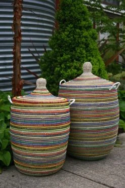 Swahili African Modern Large Rainbow Prayer Mat Hamper Home Goods