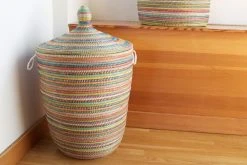 Swahili African Modern Large Rainbow Prayer Mat Hamper Home Goods
