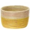 Swahili African Modern Lemon Dipped Knitting Basket