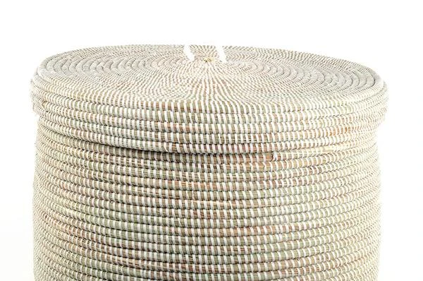 Swahili African Modern White Sand Dune Hamper Set 7 Swahili African Modern White Sand Dune Hamper Set