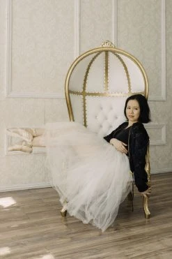 Symbology Dancing Ballerina Modal Bomber - Black + Gold Clothing 8 Symbology Dancing Ballerina Modal Bomber - Black + Gold Clothing