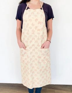 Symbology Dancing Umbrellas + Ginkgo Leaf Reversible Apron Home Goods