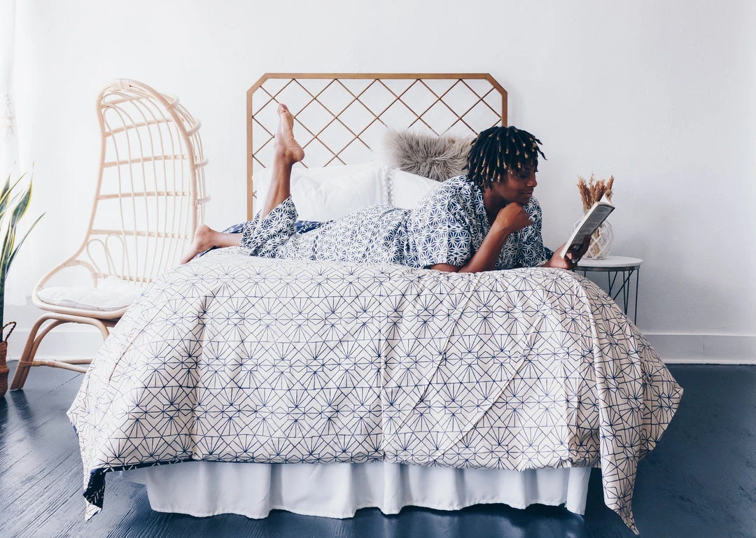 Symbology Geo Starburst Modal Pajama Set - Navy + Cream 9 Symbology Geo Starburst Modal Pajama Set - Navy + Cream