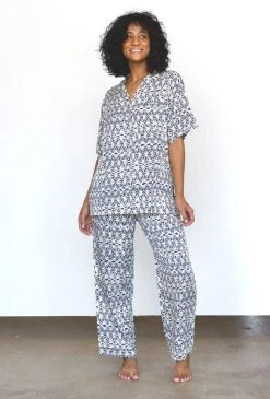 Symbology Geo Starburst Modal Pajama Set - Navy + Cream 12 Symbology Geo Starburst Modal Pajama Set - Navy + Cream