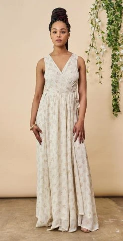 Symbology Ginkgo Leaf Maxi Dress Special Occasion