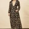Symbology Hibiscus Flower Empress Maxi - Black + Gold Best Sellers