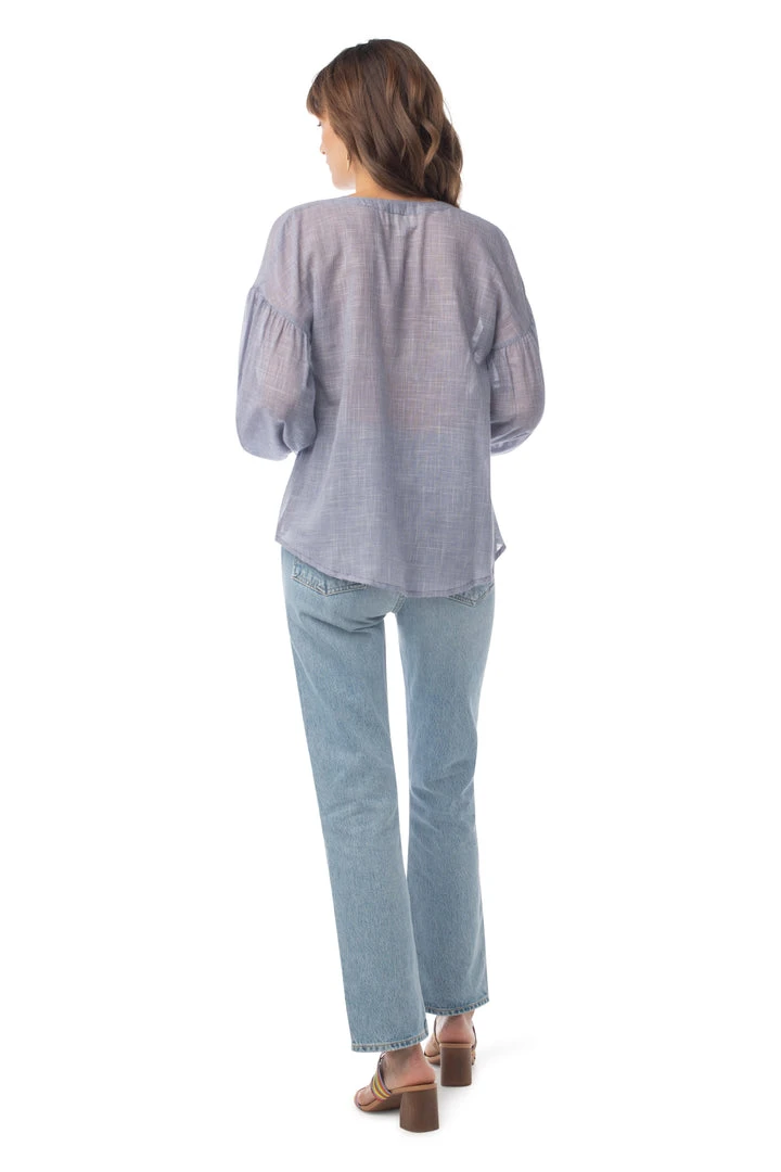 Synergy Organic Clothing Amber Top - Navy Checked Sale 4 Synergy Organic Clothing Amber Top - Navy Checked Sale