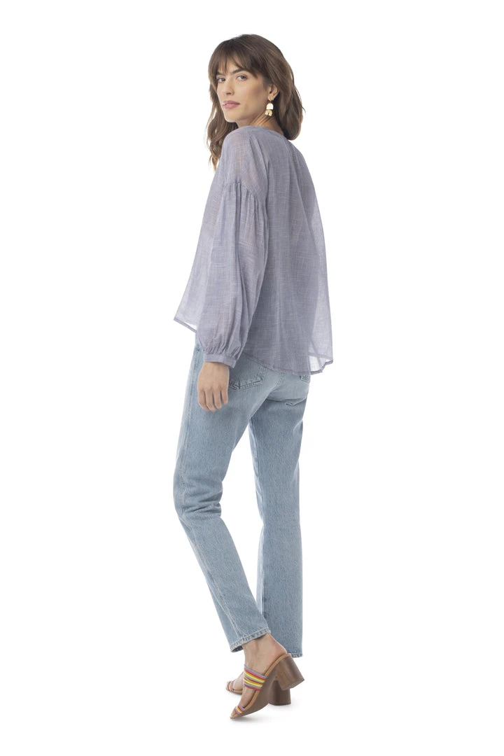 Synergy Organic Clothing Amber Top - Navy Checked Sale 5 Synergy Organic Clothing Amber Top - Navy Checked Sale