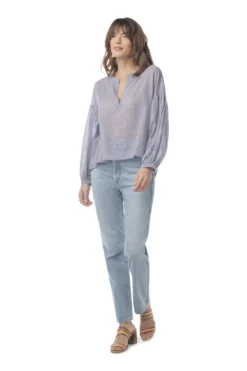 Synergy Organic Clothing Amber Top - Navy Checked Sale 11 Synergy Organic Clothing Amber Top - Navy Checked Sale