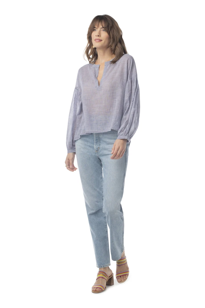 Synergy Organic Clothing Amber Top - Navy Checked Sale 7 Synergy Organic Clothing Amber Top - Navy Checked Sale