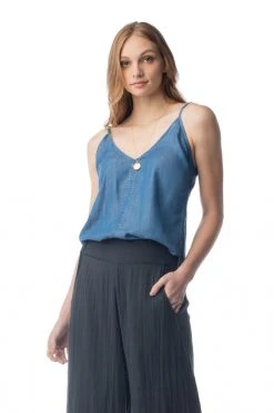 Synergy Organic Clothing Best Sellers Basis Eucalyptus Chambray Camisole