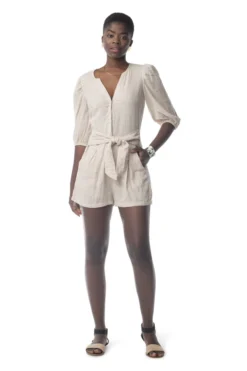 Synergy Organic Clothing Cadence Romper - Chateau Gray Sale