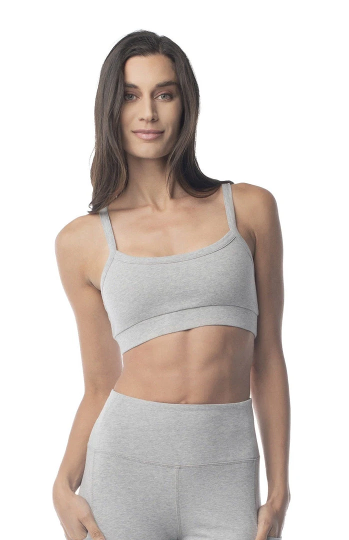 Synergy Organic Clothing Go To Yoga Bra - Heather Gray 3 Synergy Organic Clothing Go To Yoga Bra - Heather Gray