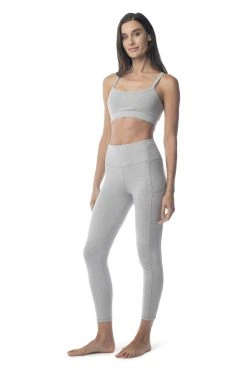 Synergy Organic Clothing Go To Yoga Bra - Heather Gray 11 Synergy Organic Clothing Go To Yoga Bra - Heather Gray