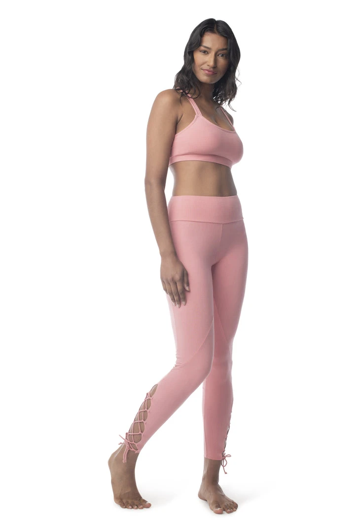 Synergy Organic Clothing Sale Lace Up Legging Pant - Mauve 8 Synergy Organic Clothing Sale Lace Up Legging Pant - Mauve