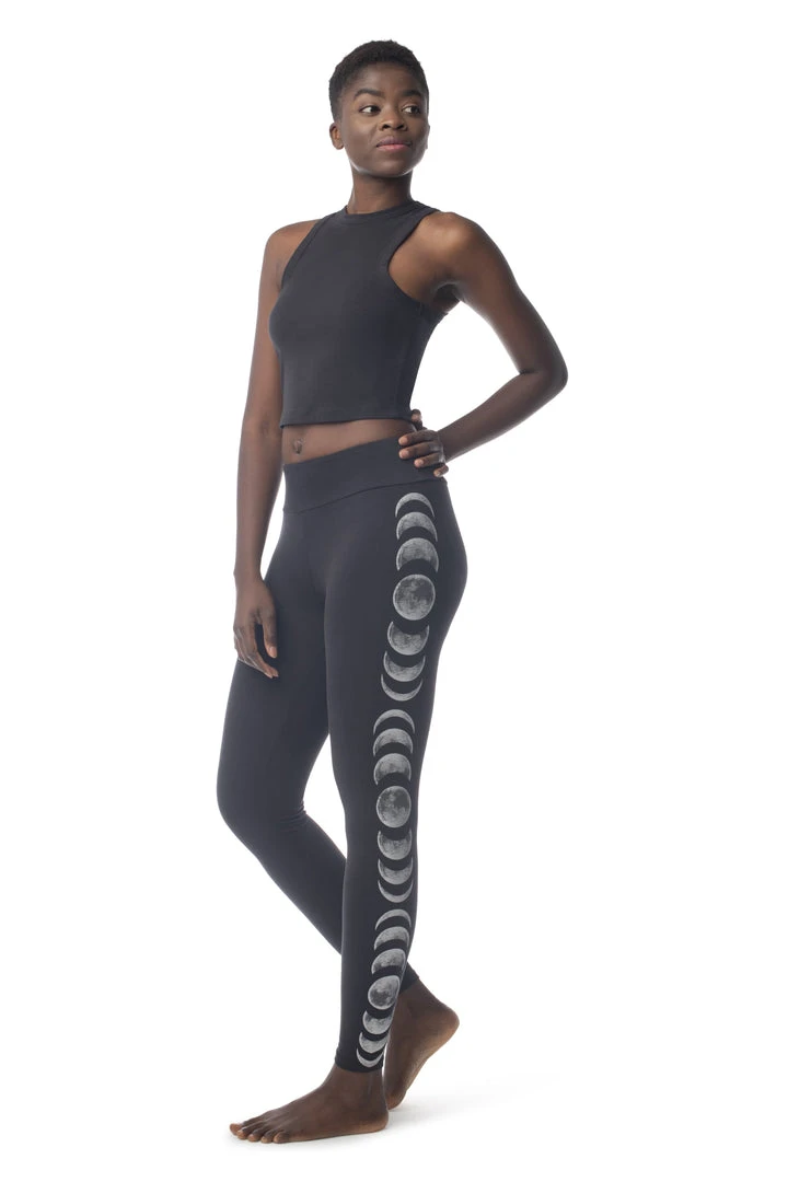 Synergy Organic Clothing Sale Moon Phases Basic Legging - Black 7 Synergy Organic Clothing Sale Moon Phases Basic Legging - Black
