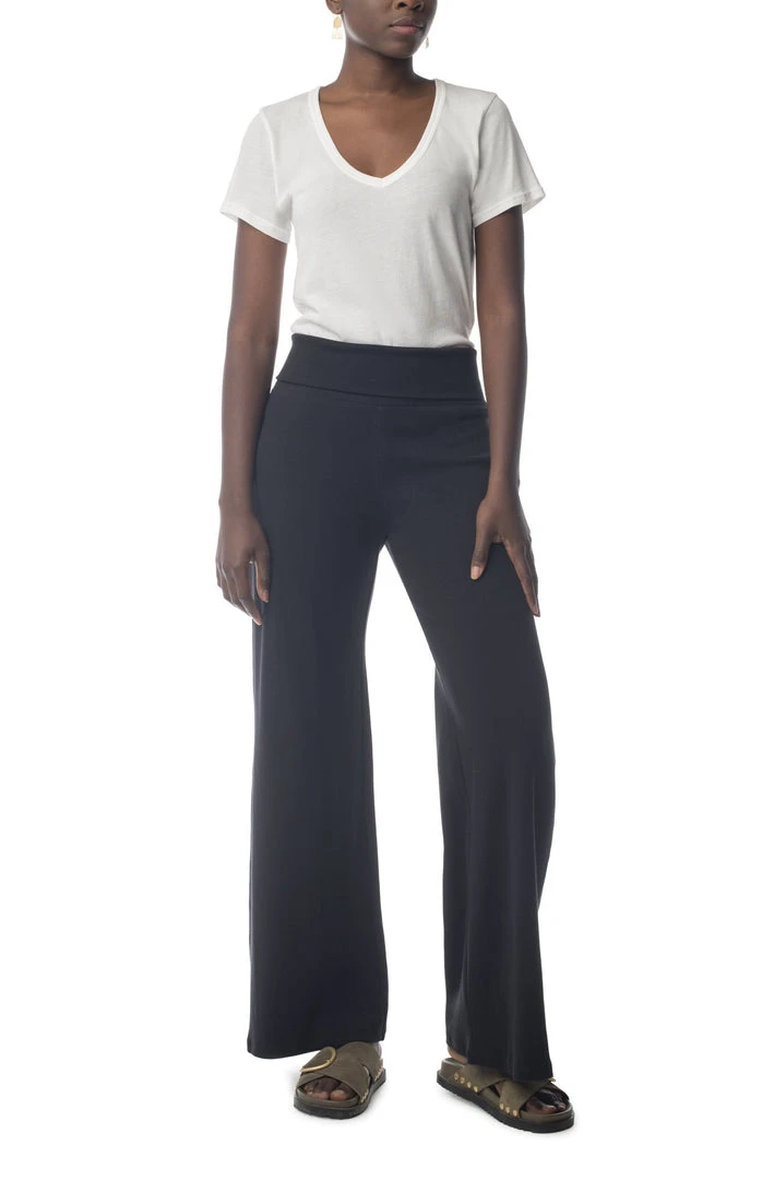 Synergy Organic Clothing Rib Knit Kamala Pant - Black 3 Synergy Organic Clothing Rib Knit Kamala Pant - Black