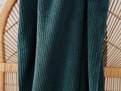 Coyuchi Best Sellers Temescal Ribbed Towels - Deep Ocean